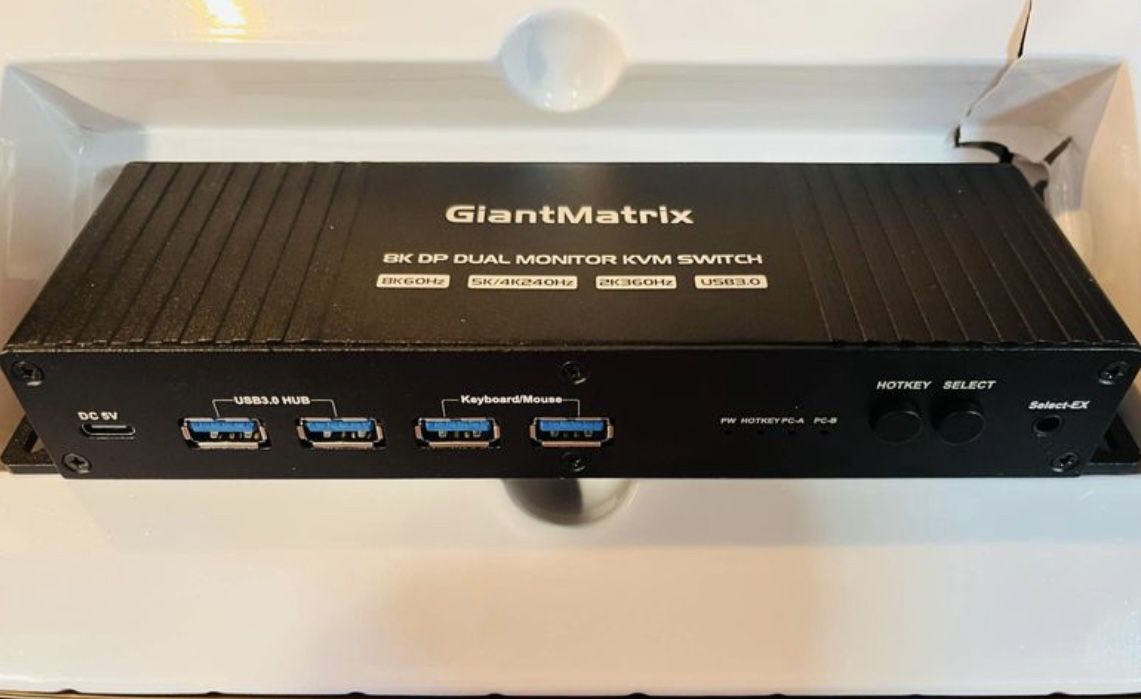 GiantMatrix 8k Dual Monitor Kvm Switch
