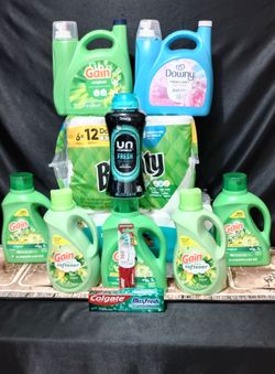 Gain, Downy, Bounty & Colgate Household Bundle