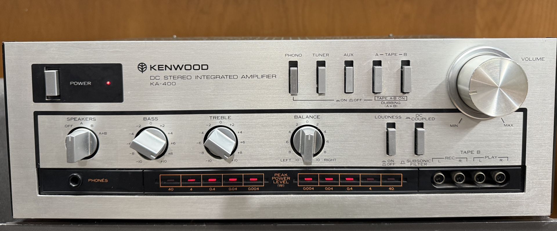 Vintage Kenwood stereo integrated amplifier model KA-400