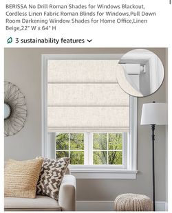 Roman Shades for Windows Blackout Beige Color
