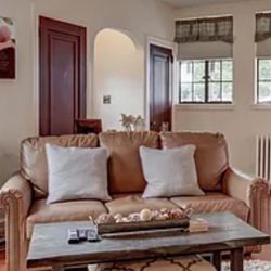 Brown leather  Pullout Couch 