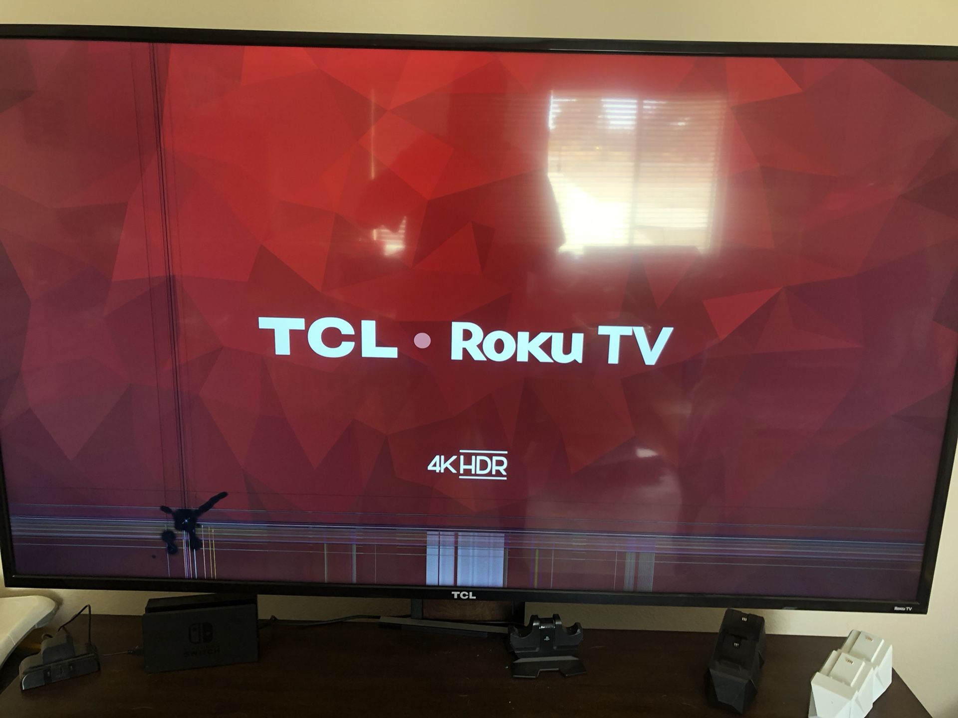 Tcl 65 inch 4K with cracked screen