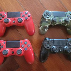 PS4 Controllers  (1 red left)