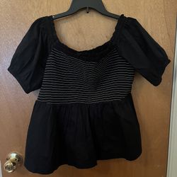 Ladies Black Casual Blouse 