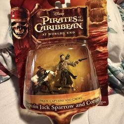 2007 Zizzle Disney Pirates of the Caribbean At World's End Captain Jack & Cotton NIP