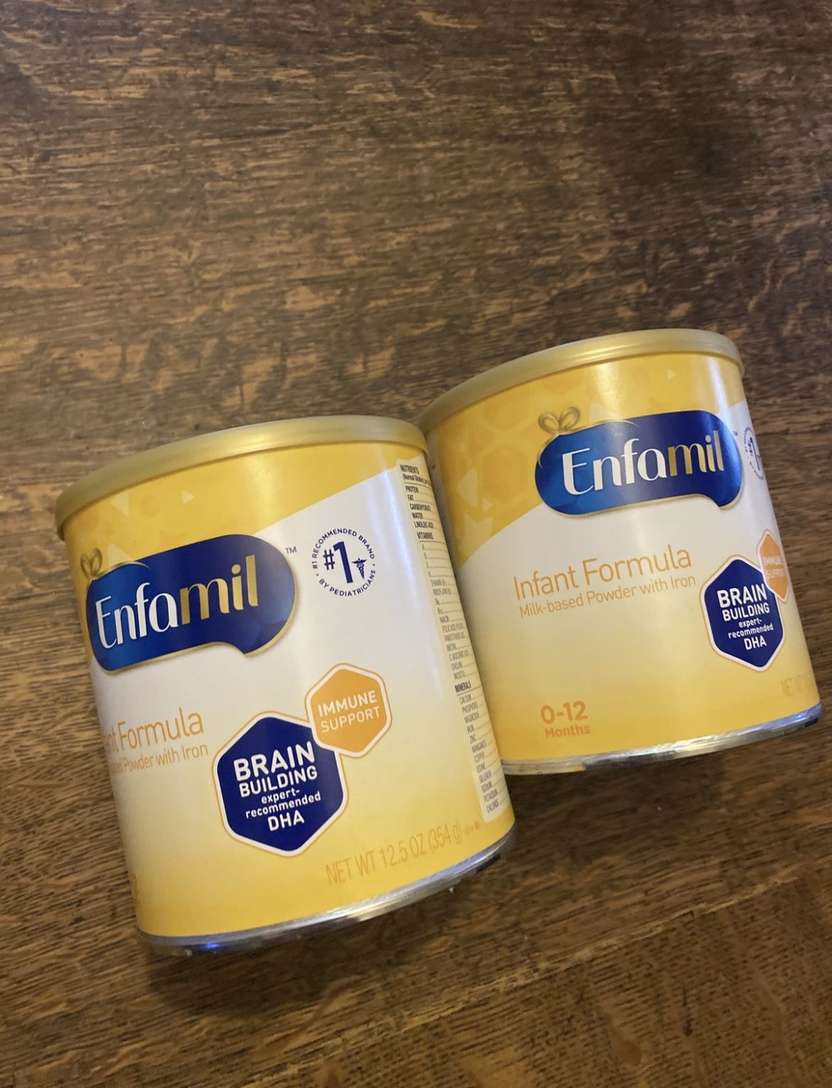 2 Yellow  Enfamil Cans ,$12 Each, Exp 2025
