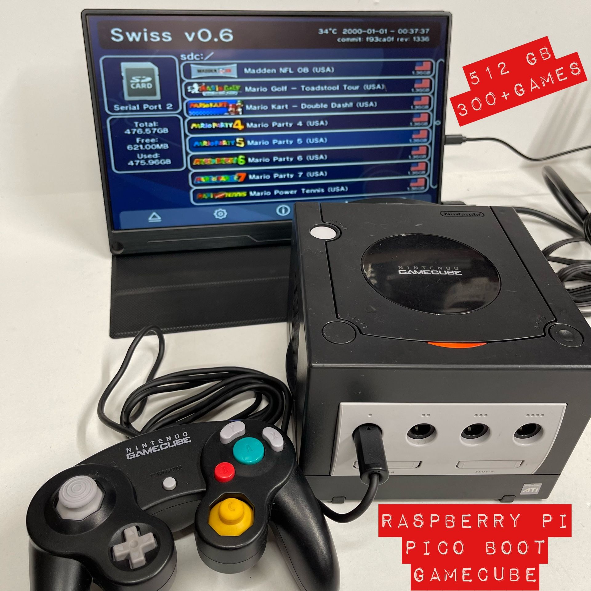 Gamecube Raspberry PI Pico W/ 512gb MicroSD