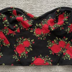 Forever 21 Rose Crop Top Bralette