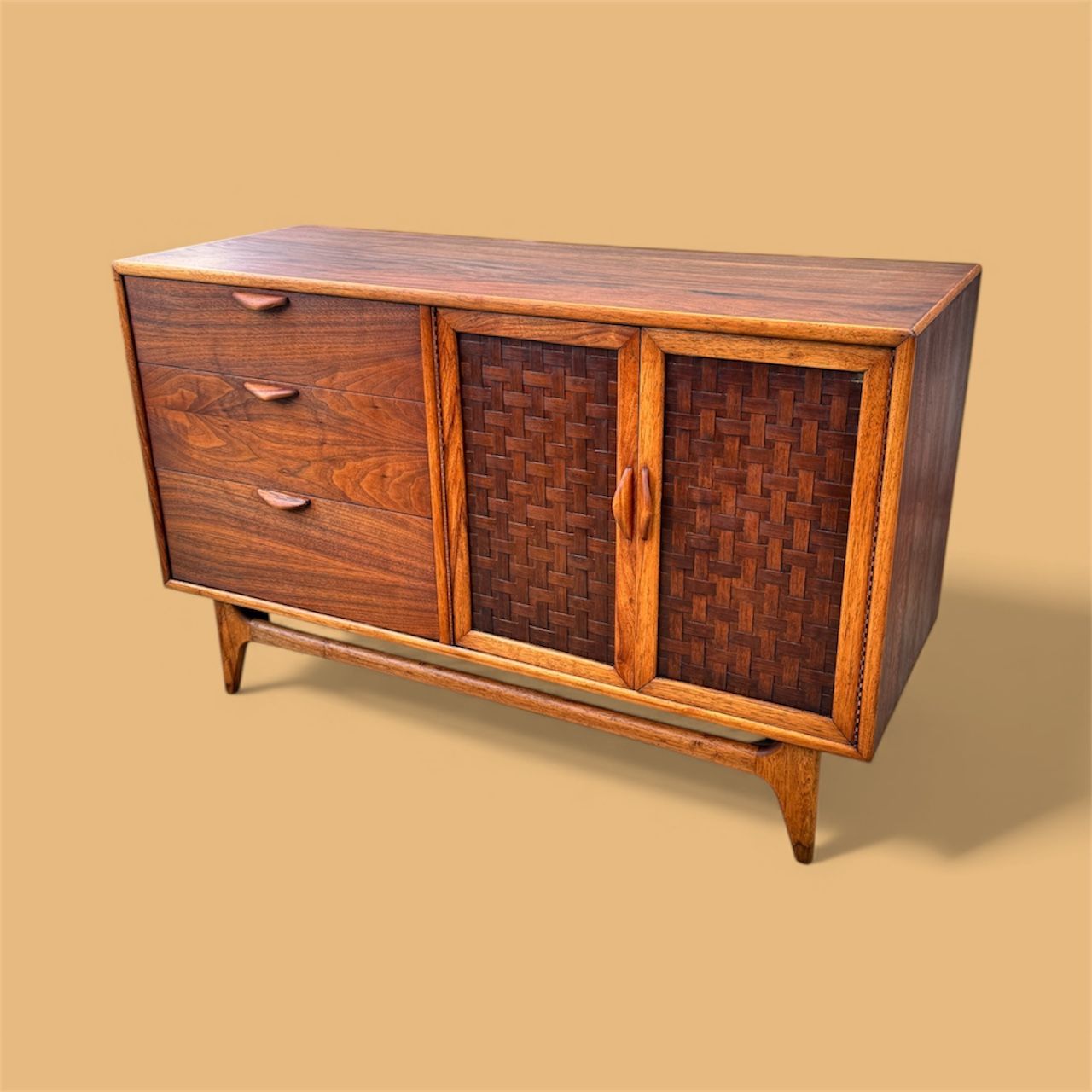Vintage Mid Century Lane Perception Credenza Cabinet