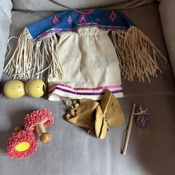 American Girl Doll Kaya Pow Wow Outfit And Accessories 