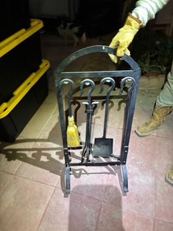 Vintage cast iron fire pit