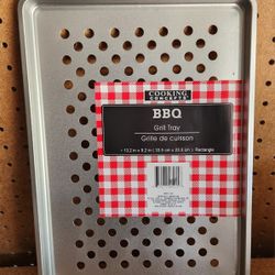 Grill Tray Premium Stainless BBQ Vegetable Seafood Fry Grilling Pan 12X9