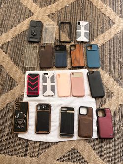 19 ASSORTED PHONE CASES MOSTLY FOR IPHONE PRO MAX AND A COUPLE OF ANDROID TOO
