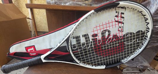 WILSON HAMMER 6 TENNIS RACKET WITH COVER - 4 1/4" GRIP - 110"sq. in.