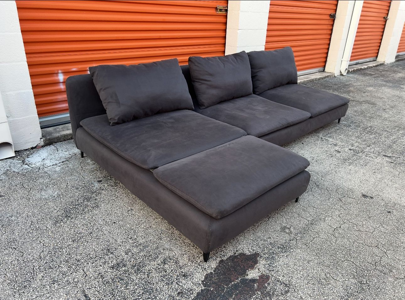 Modern Grey Cloud Sectional Couch
