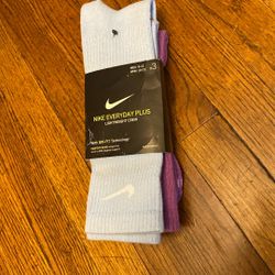 Nike Socks Baby Blue & Purple 