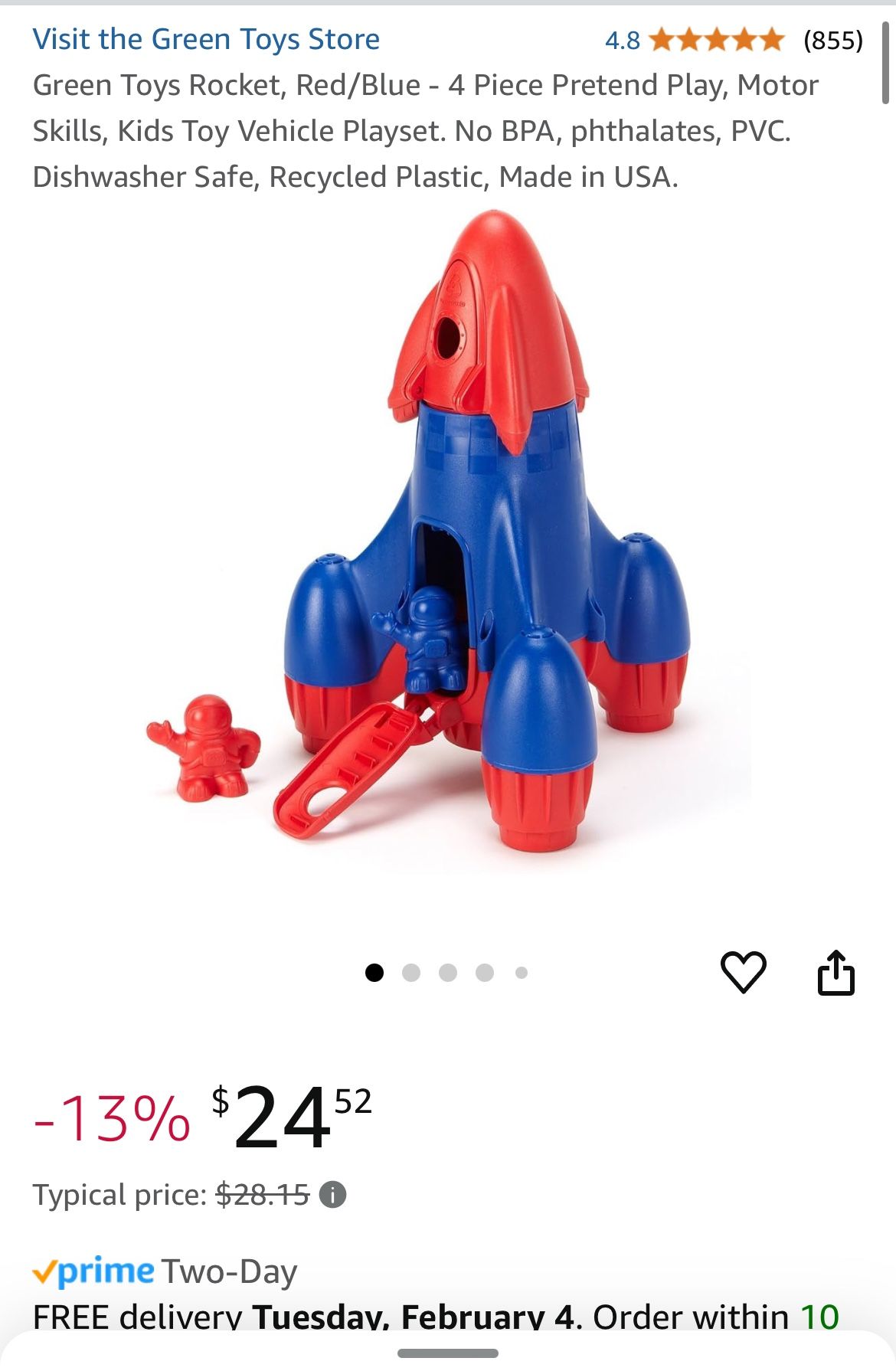 Green Toy Rocket