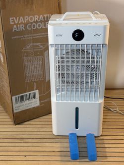 Portable evaporative air cooler, 3-in-1 swamp cooler, 6-speed fan, 12-hour timer, suitable for bedrooms and offices