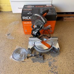 RIDGID 15 Amp 10 in. Corded Dual Bevel Miter Saw with LED Cut Line Indicator