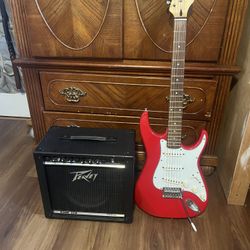 peavey raptor red and peavy rage 158 amp. 