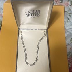 Italian silver chain measures 30” in length, asking for $120 firm price.