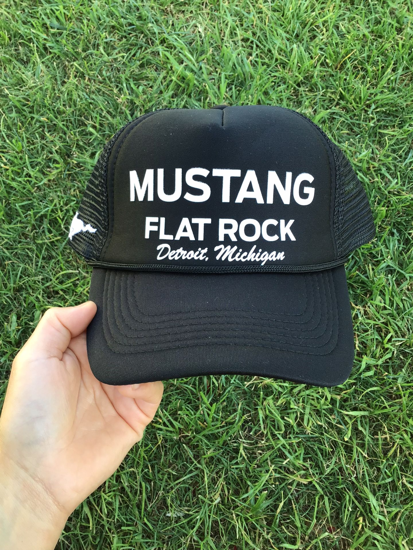 Ford Mustang GT Dark Horse Saleen Cobra Black Trucker Snapback Hat Clothing Formula Drift Formula 1 One Los Angeles Sports Race Drift Car