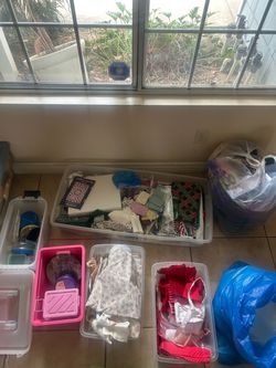 Quilting Fabric Scraps and Supplies Lot