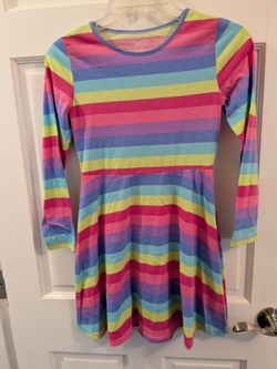 The Children's Place Girls Rainbow Stripe Dress