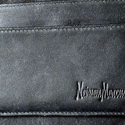 Vintage Neiman Marcus Brand Black Leather Card Wallet