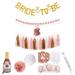 NEW — Rose Gold Bridal Shower / Bachelorette Party Decorations 