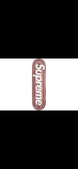 Brand New Supreme Red Celtic Knot Skateboard Deck Sealed
