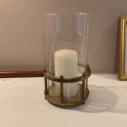 Candle Holder BRASS & Glass