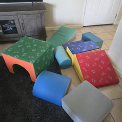 Kids Climbing Blocks