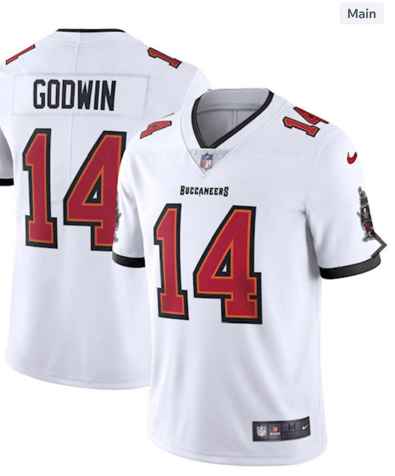 Chris Godwin #14 Nike On-Field Tampa Buccaneers white jerseys stitched Letters & Numbers