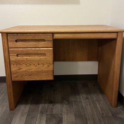 Solid wood desk