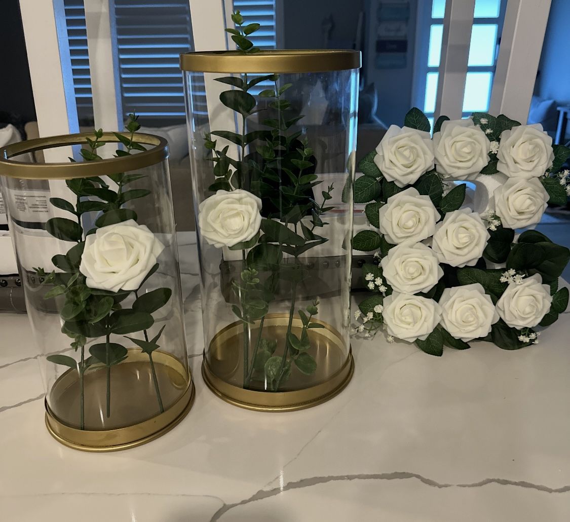 Glass Cylinder, Two-Piece Decor