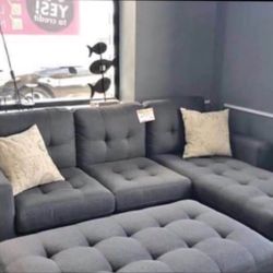 Sectional With Ottoman Available For Immediate Delivery 