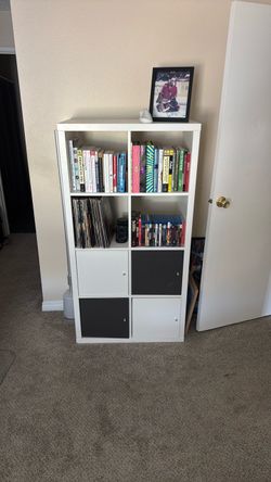 White IKEA Bookshelf Cube Cabinet