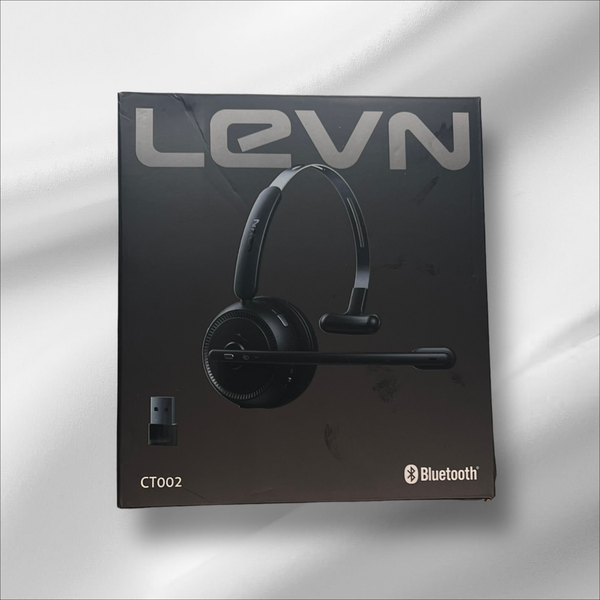 LEVN Upgraded Wireless Headset with Mic for Work, Bluetooth Headset with Noise