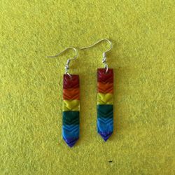 Rainbow Arrow Earrings (clay)