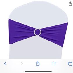 75 Purple Chair Sashes 
