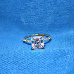Moissanite 3.28 ctw Emerald Ring 
