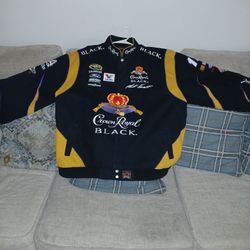Vintage NASCAR Crown Royal Black Jacket