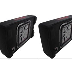 BRAND NEW 2 12” KICKER L7t SHALLO SUBWOOFERS WITH SLIM BOXES