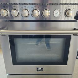 Forno stainless steel 5-burner range oven