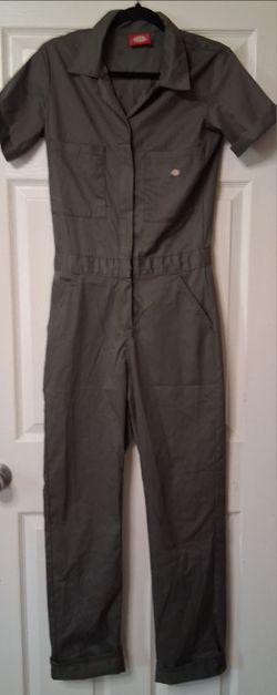 Dickies Women's FLEX Cooling Short Sleeve Coveralls in moss green sz S