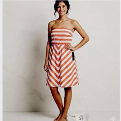 The Limited Dress size XS Strapless Summer Striped🌟New with Tags
