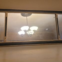 Antique Gold Gilt Buffet Mantle Triple Wall MIRROR 50"
