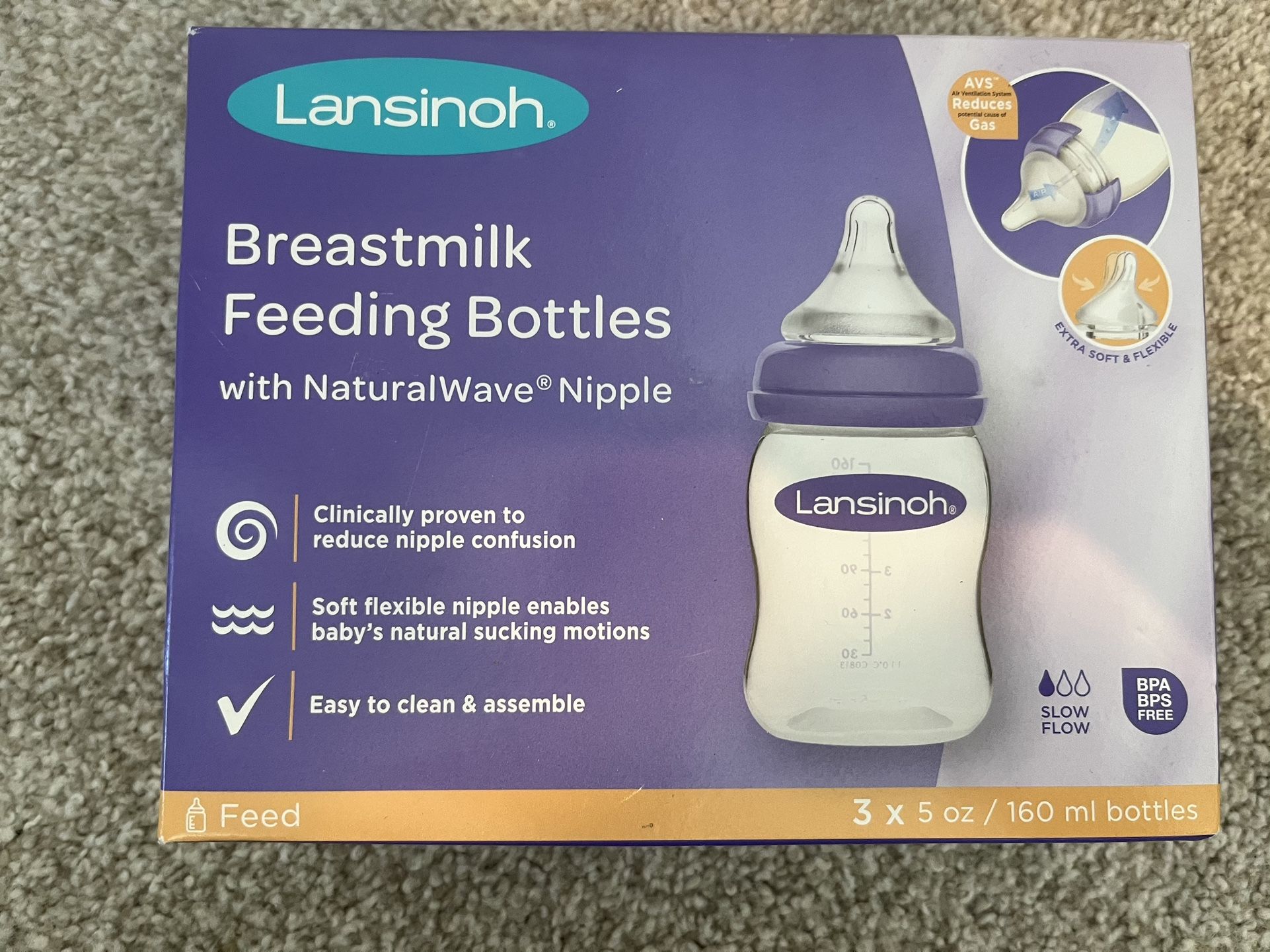 New Lansinoh Breastmilk Feeding Bottles