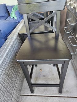 Black bar stools